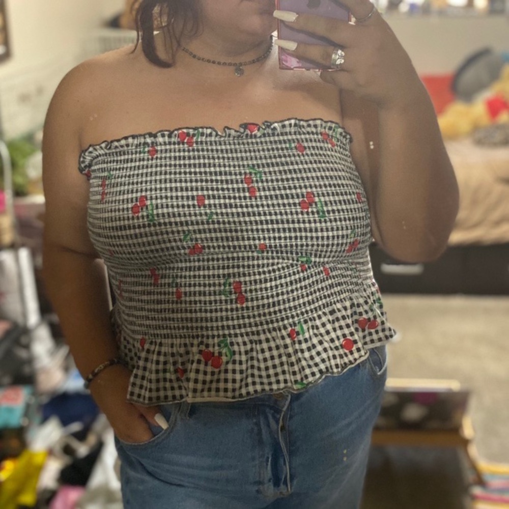 Cherry Strapless Shirt